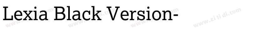 Lexia Black Version字体转换